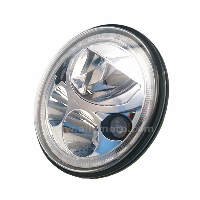 154 7 Inch Round Vortex Led Headlight With Low-High Halo Harley David Wrangler@3